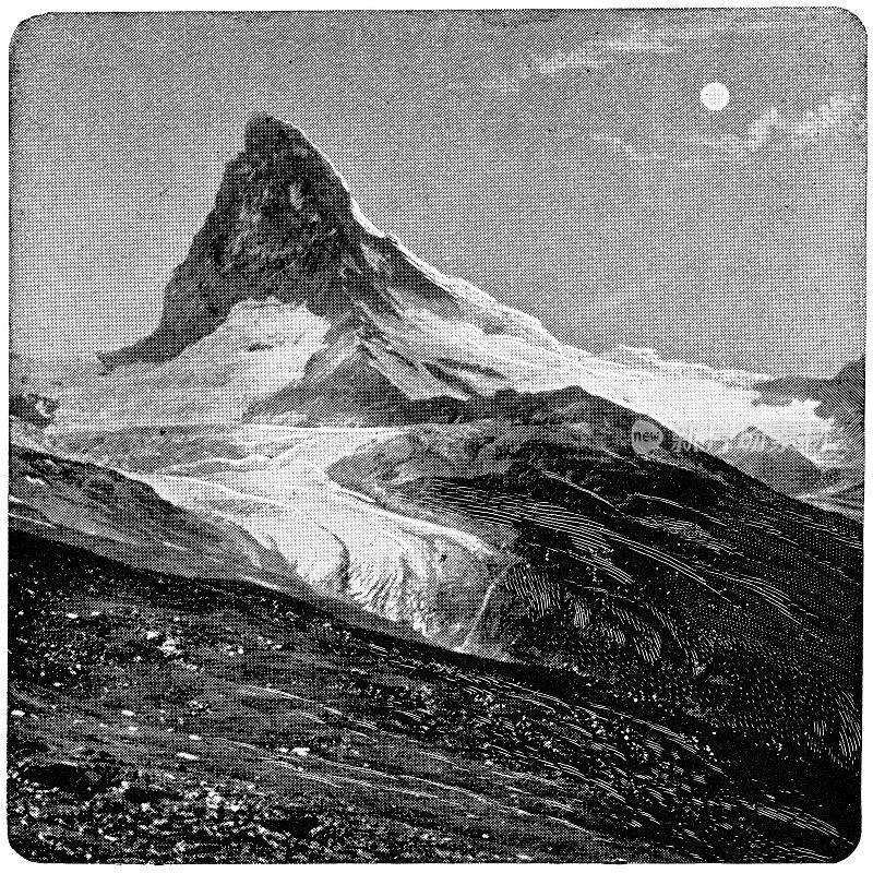 马特洪峰在瓦莱州，瑞士- 19世纪